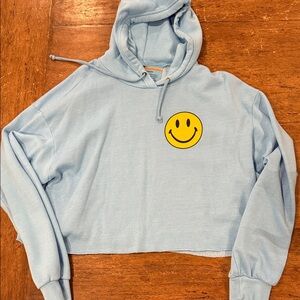 Aviator Nation Cropped Blue Hoodie